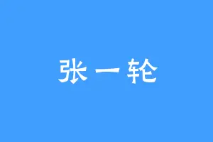 张一轮