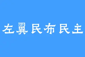 东亚左翼民布民主防卫
