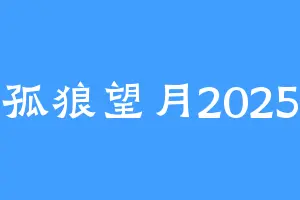 孤狼望月2025
