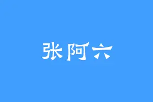 张阿六