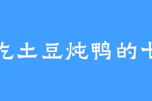 爱吃土豆炖鸭的七七