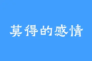 莫得的感情
