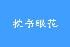 枕书眠花