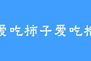 不爱吃柿子爱吃榴莲