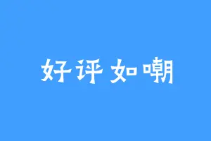 好评如嘲