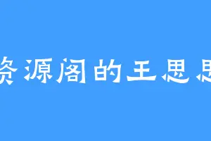 资源阁的王思思