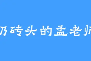 扔砖头的孟老师