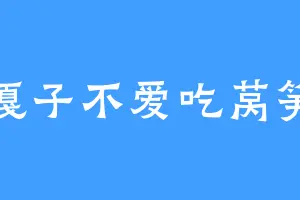 嘎子不爱吃莴笋
