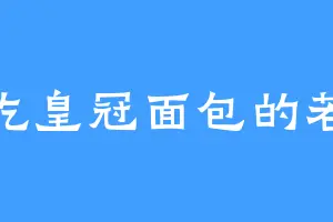 爱吃皇冠面包的若蕊