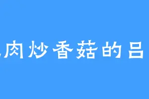 爱吃肉炒香菇的吕夫人