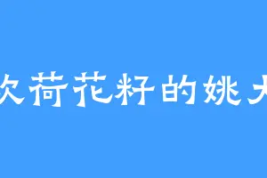 喜欢荷花籽的姚大人