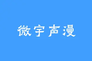 微宇声漫