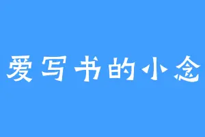 爱写书的小念