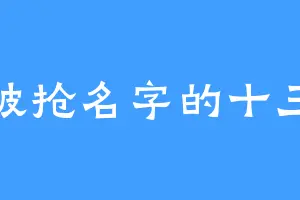 被抢名字的十三